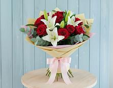 Букет цветов из:  Лилии и Розы #REPLACE_PRED# Дмитровское
