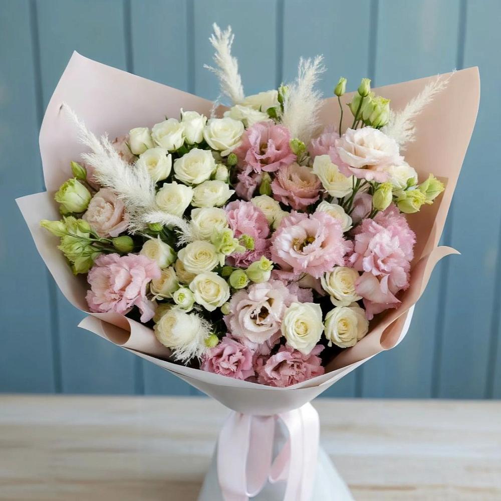 Букет цветов из: Альстромерии и Розы в Дмитровское