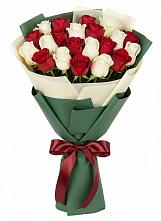 Букет Микс из красных и белых роз #REPLACE_PRED# Дмитровское