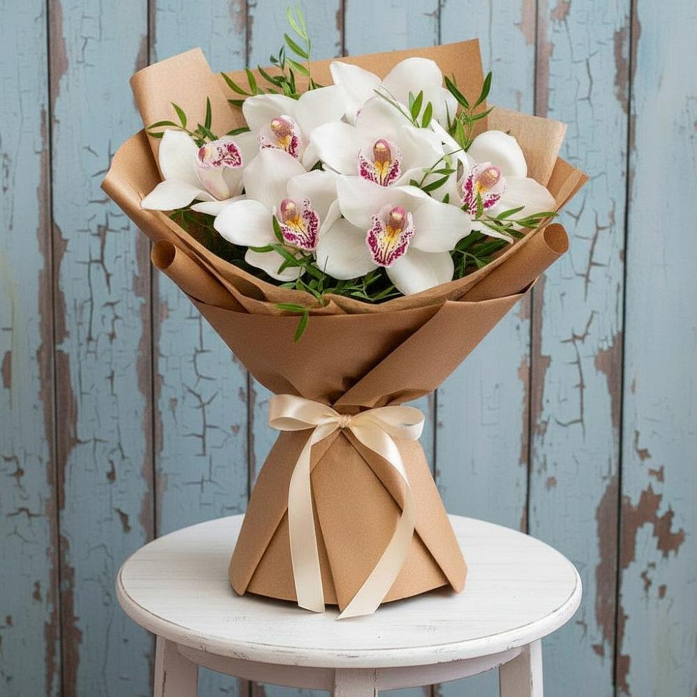 Букет цветов из: Орхидеи и Розы в Дмитровское