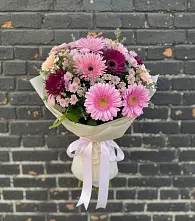 Букет цветов из:  Герберы и Хризантемы в Дмитровское