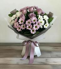 Букет цветов из:  Хризантемы и Розы #REPLACE_PRED# Дмитровское