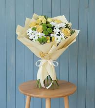 Букет цветов из:  Хризантемы и Розы в Дмитровское