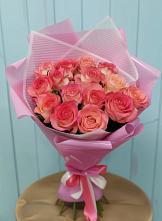 Букет 15 Розовых роз Равель в Дмитровское